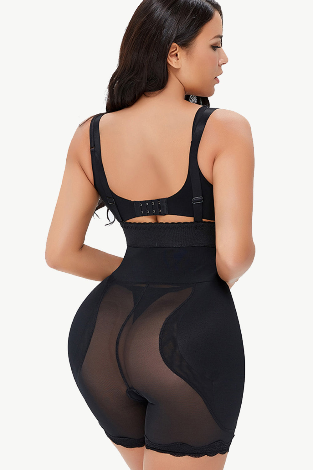 Strap Lace Trim Shaping Bodysuit