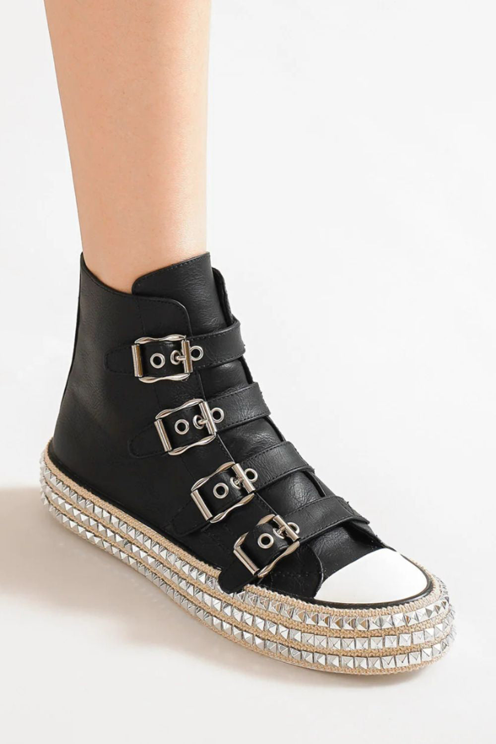 Studded Platform Sneakers