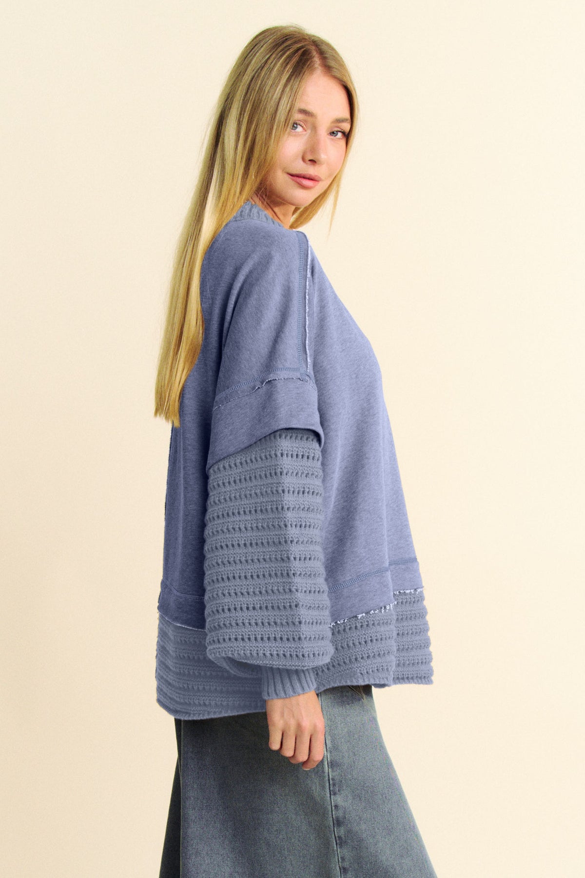 Layered Round Neck Sweater