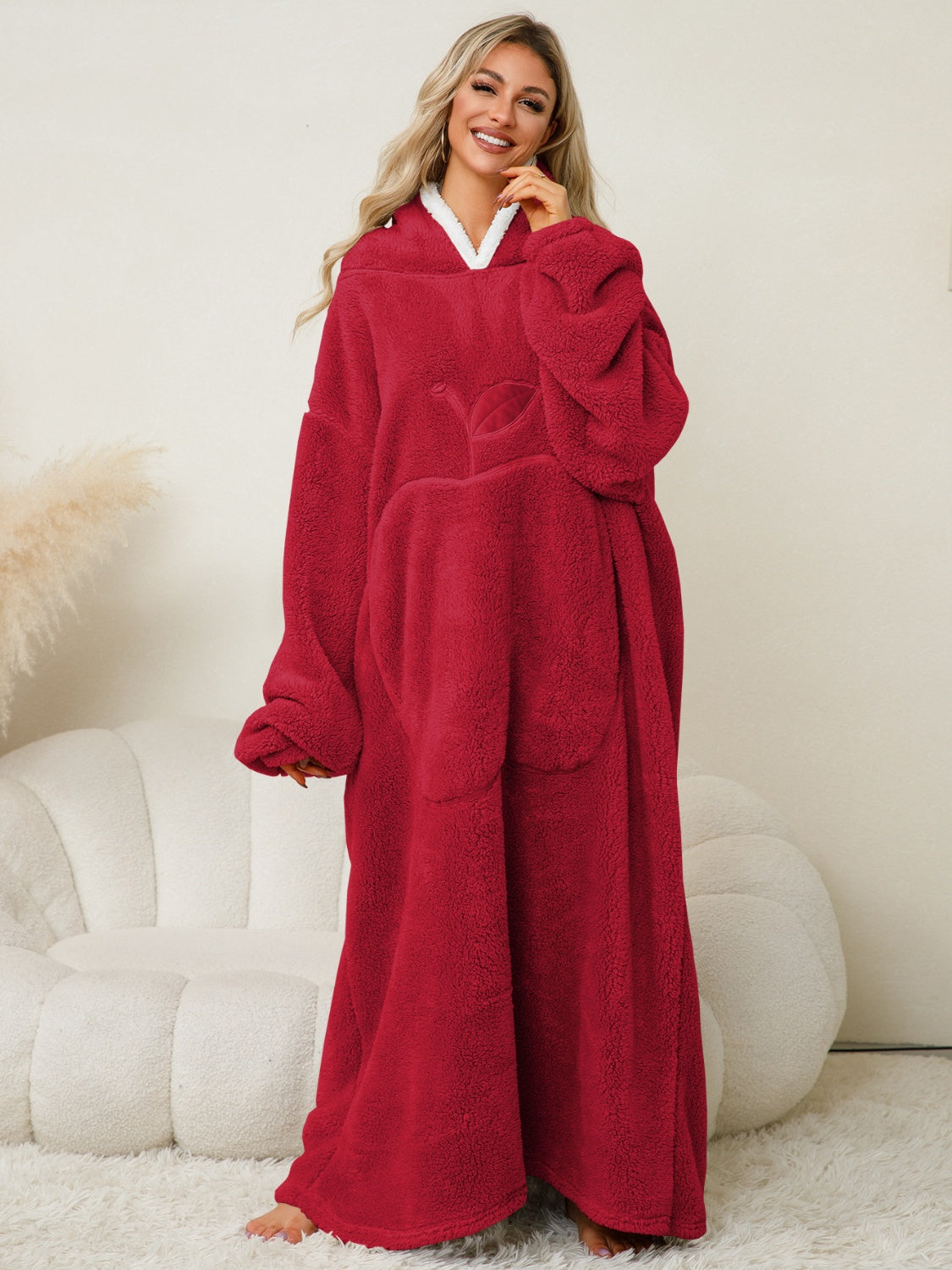 Long Sleeve Hooded Lounge Dress