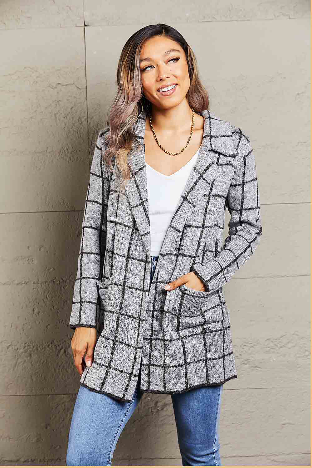 Lapel Collar Cardigan