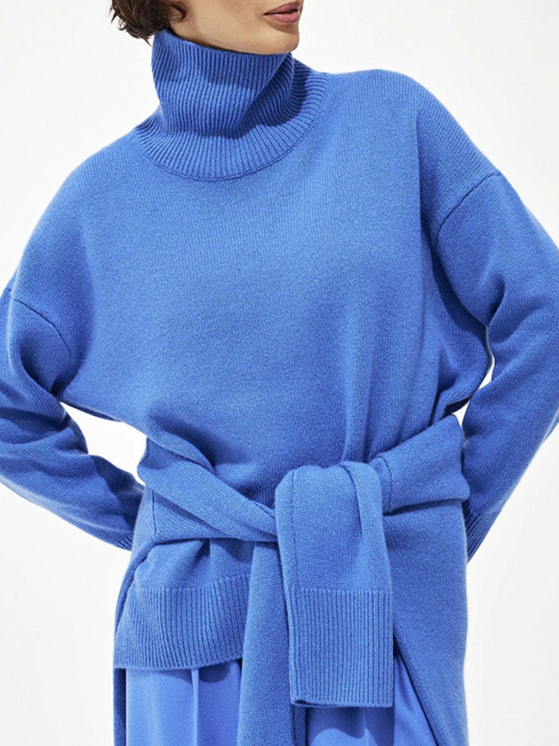 Turtleneck Drop Shoulder Long Sleeve Sweater