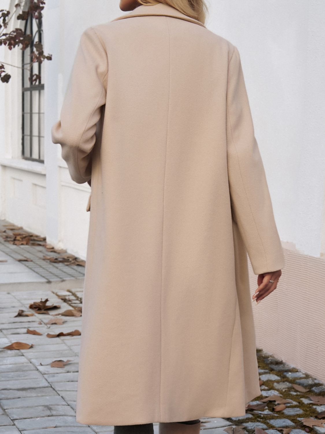 Neck Long Sleeve Coat