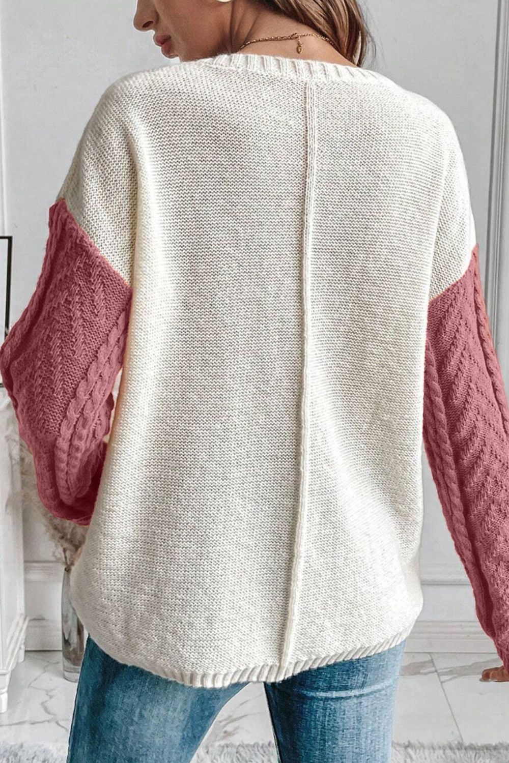 Round Neck Long Sleeve Sweater