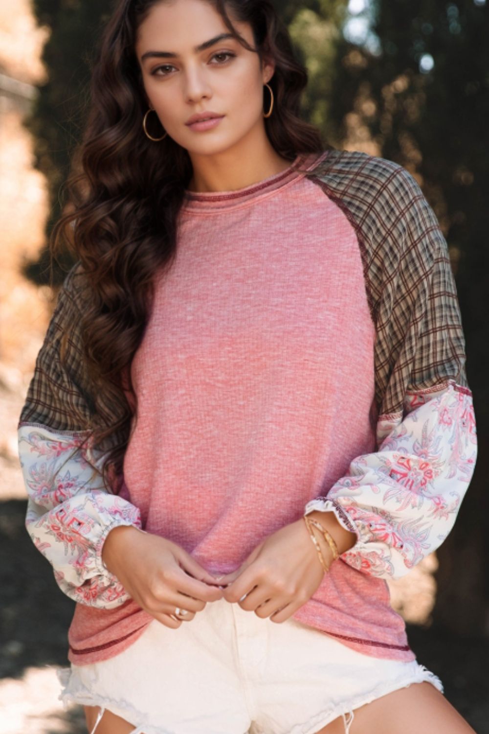 Round Neck Long Sleeve Top