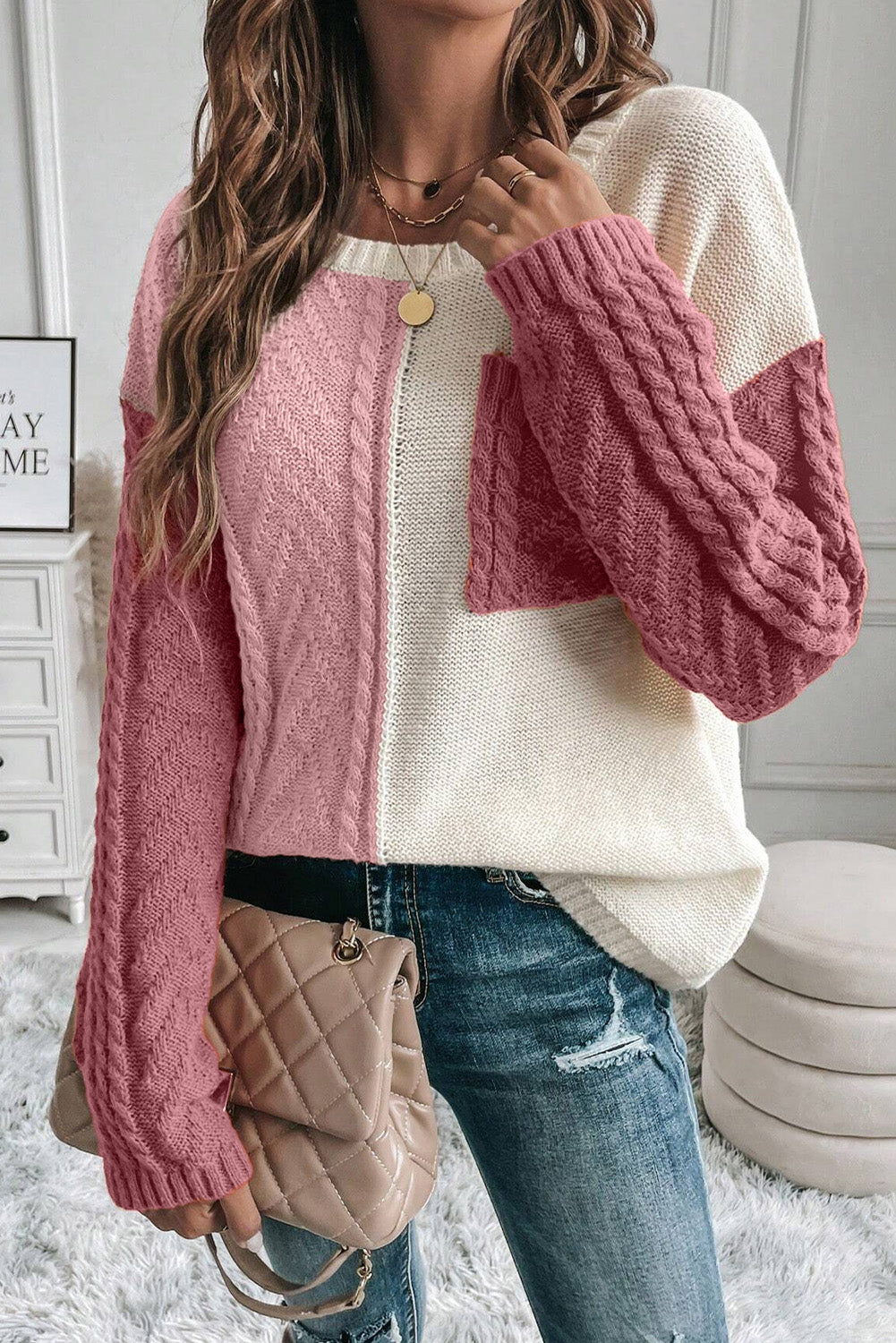 Round Neck Long Sleeve Sweater