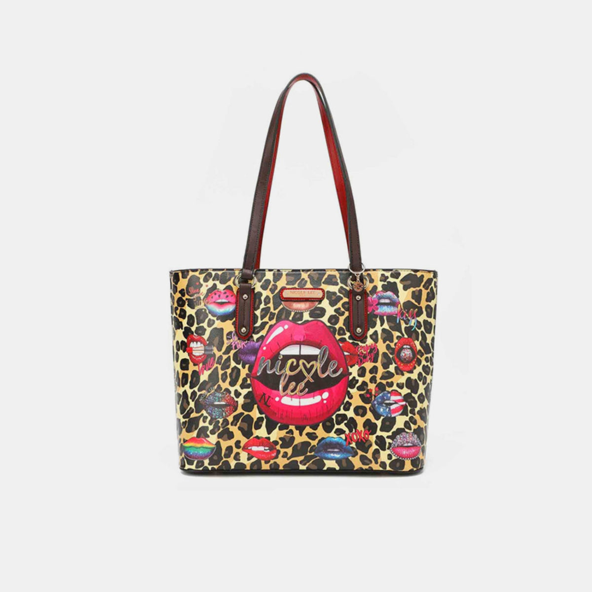 3-Piece Wild Lips Print Handbag Set