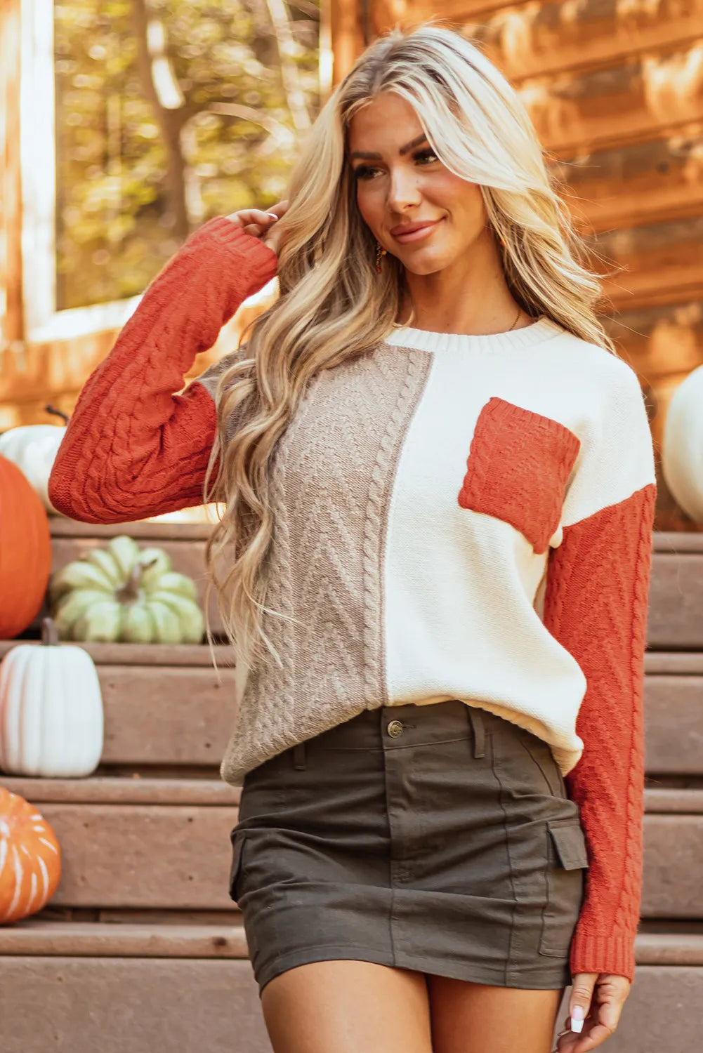 Round Neck Long Sleeve Sweater