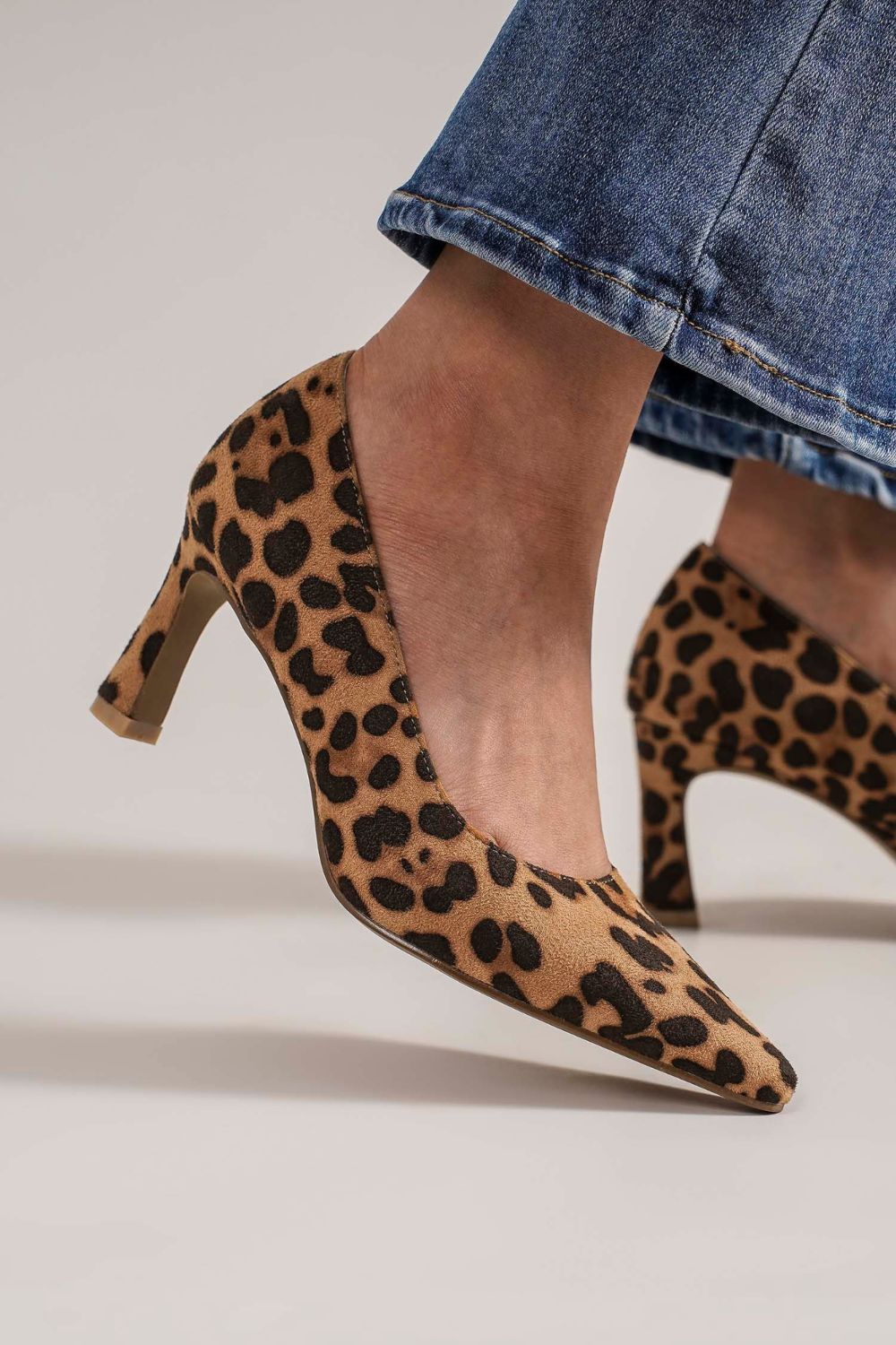 Leopard Point Toe Pumps