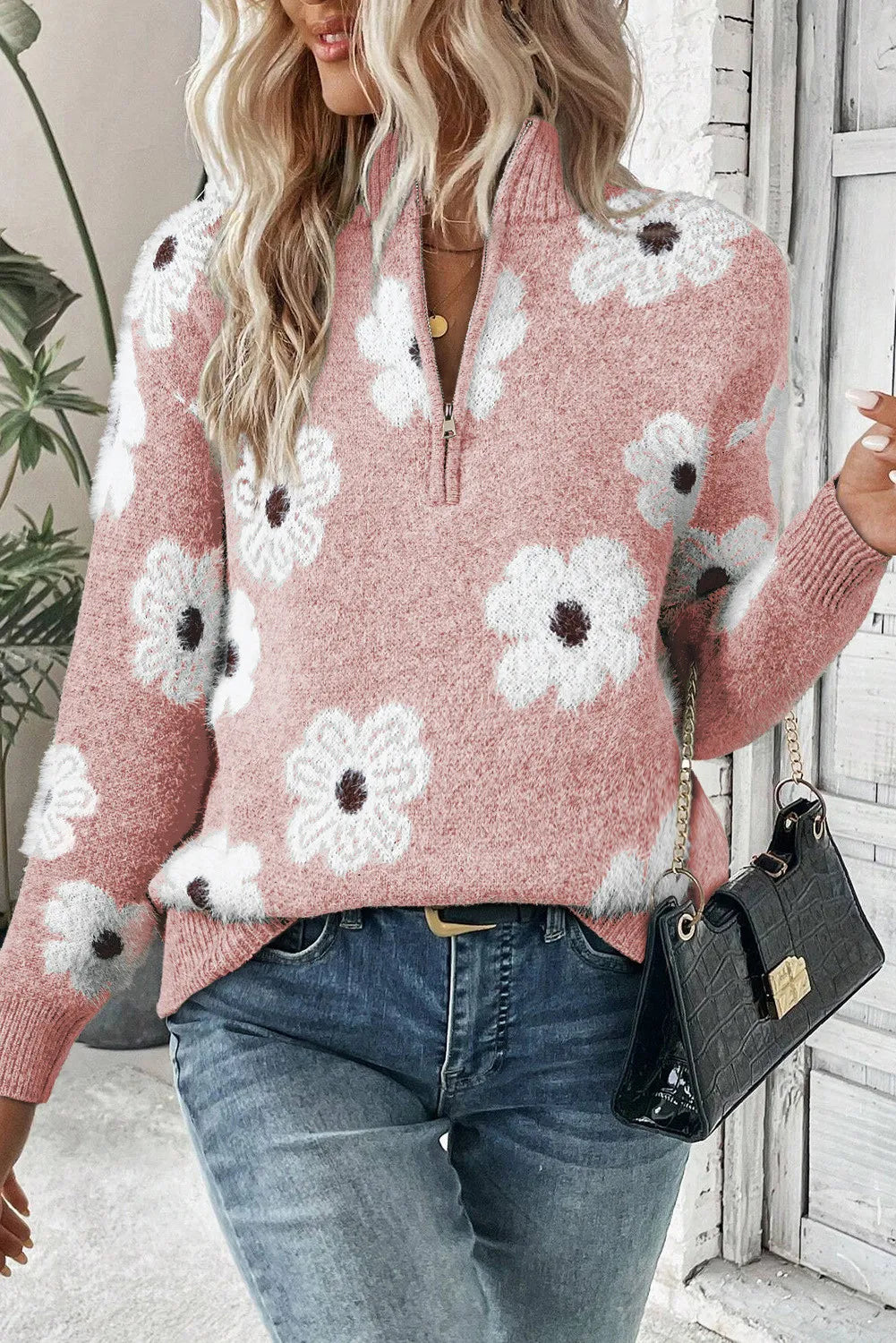 Zip Long Sleeve Sweater