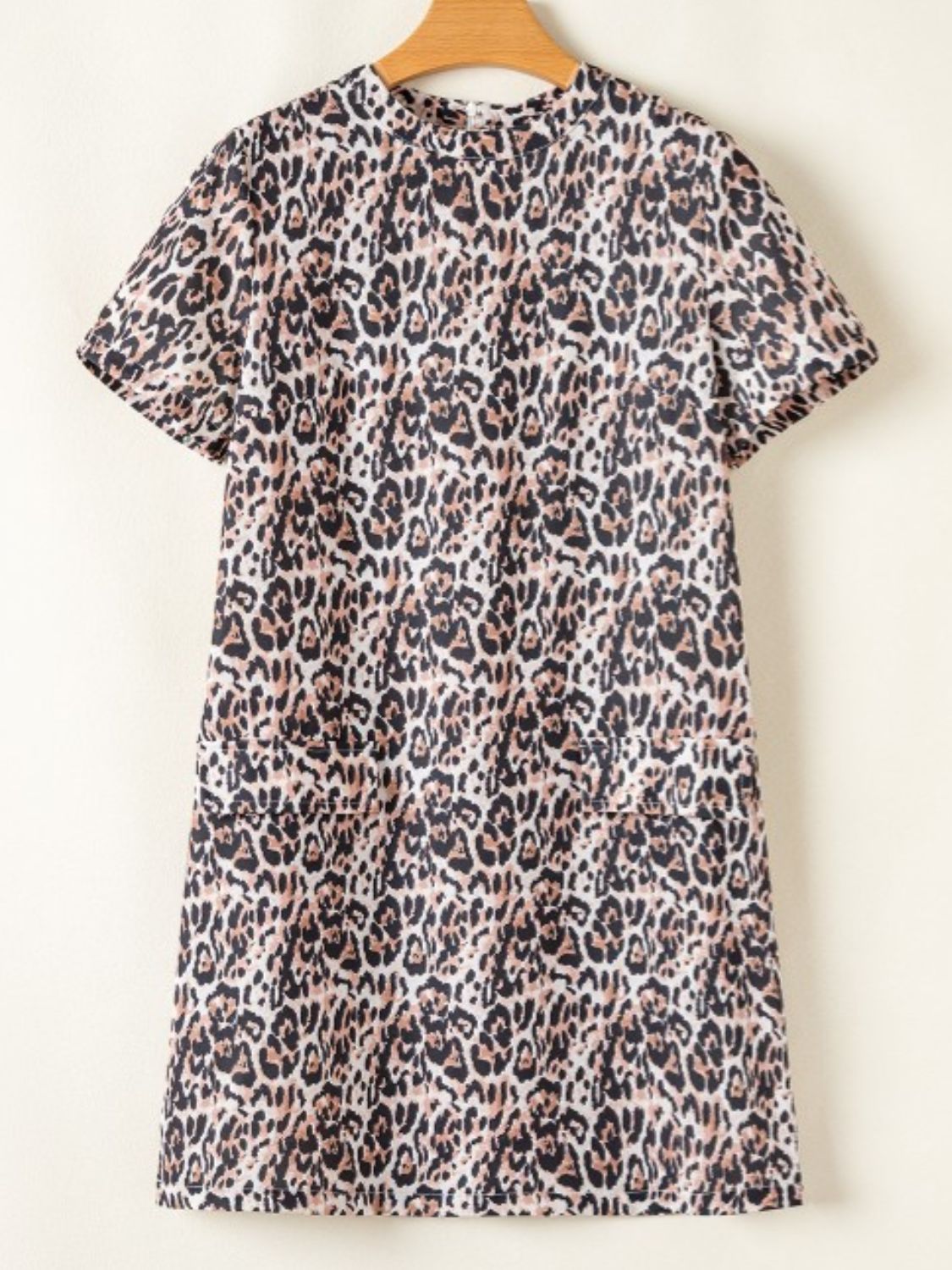 Leopard Short Sleeve Mini Dress