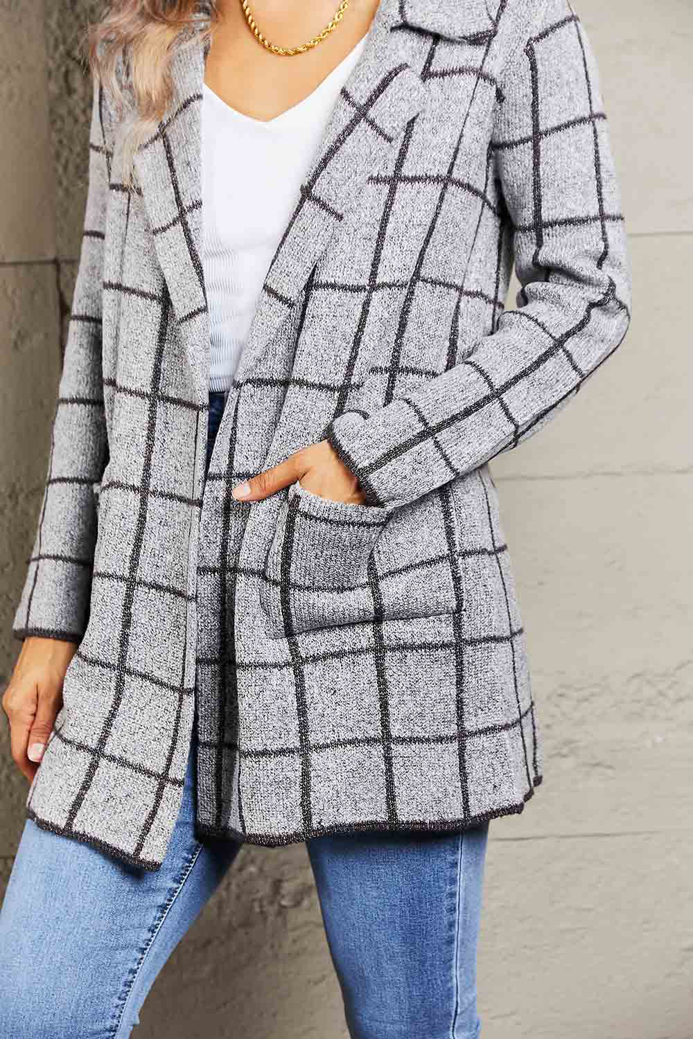 Lapel Collar Cardigan