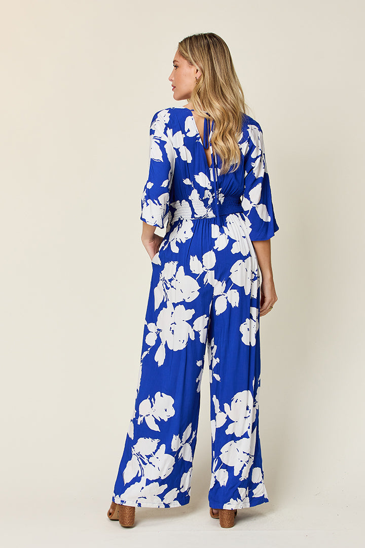 Tie Back Wide Leg Jumpsuit