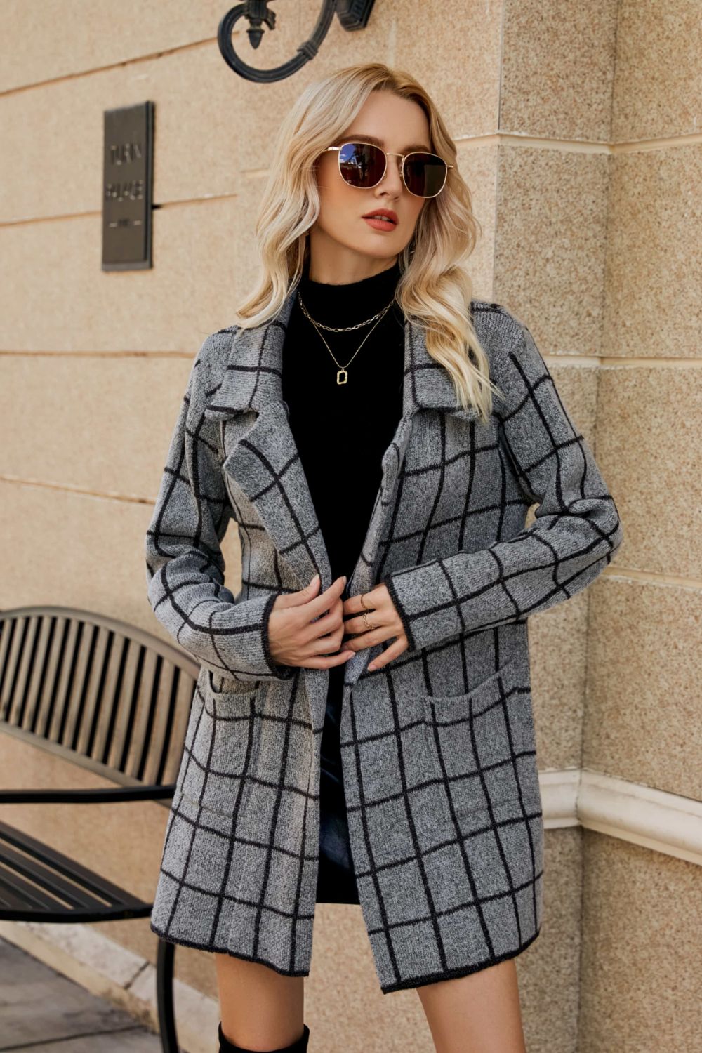 Lapel Collar Cardigan