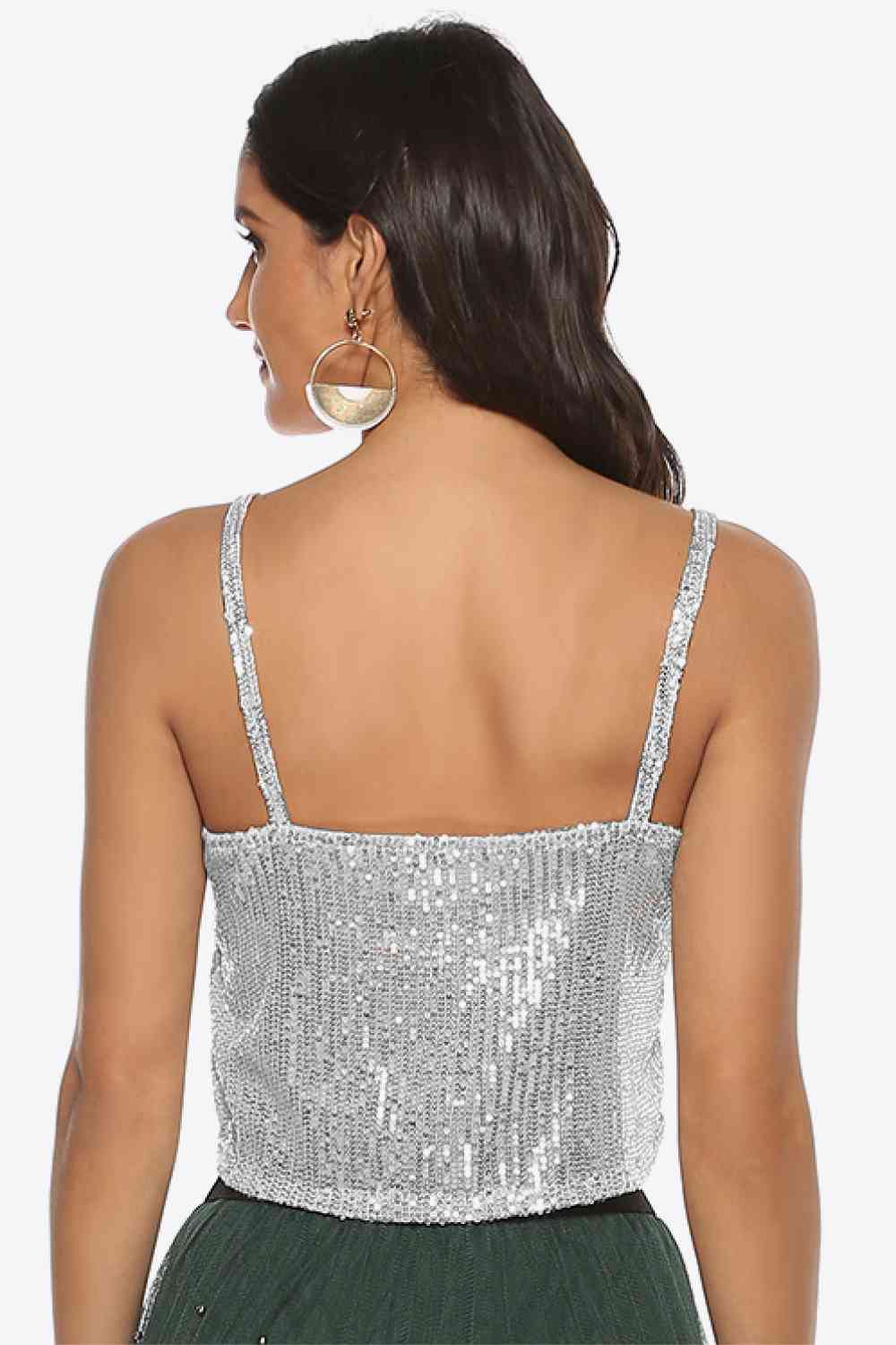 Sequin Cropped Cami