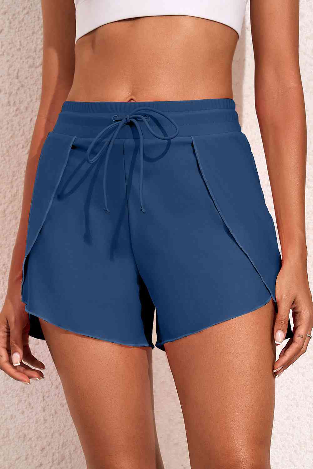 Drawstring Waist Swim Shorts